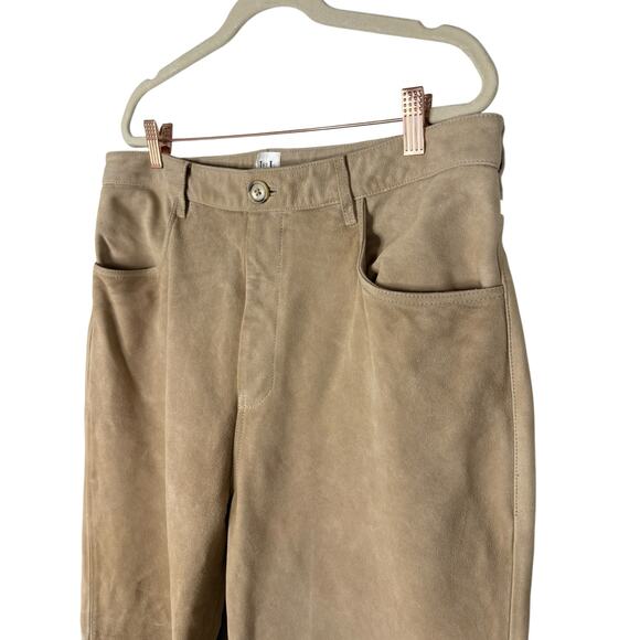 Helsa Suede 5 Pocket Trouser Pants High Waisted Wide Leg Y2K Baggy Utility XL - Picture 7 of 12